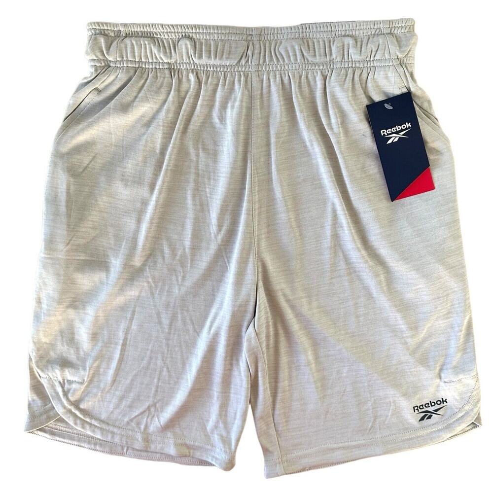 Reebok Men's 8" Circuit Shorts w/ Pockets Size S Silver Cloud Heather